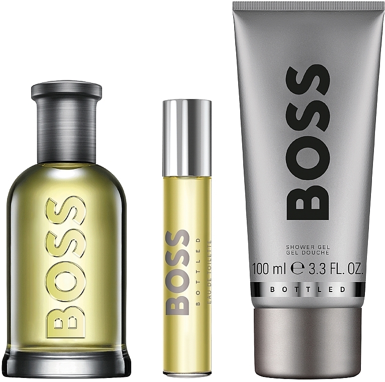 BOSS Bottled	 - Duftset (Eau de Toilette 100ml + Duschgel 100ml + Eau de Toilette 10ml)  — Bild N1