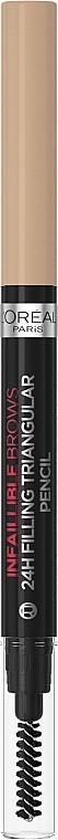 Augenbrauenstift - L'Oreal Paris Infaillible Brows 24H Filling Triangular Pencil — Bild N1