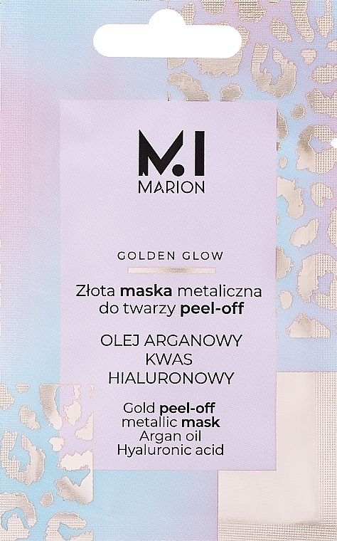 Gesichtsmaske mit Hyaluronsäure und Arganöl - Marion Golden Skin Care Peel-Off Mask