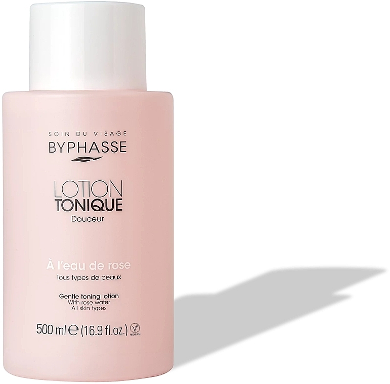 Rosenwasser Gesichtswasser - Byphasse Gentle Toning Lotion With Rosewater All Skin Types