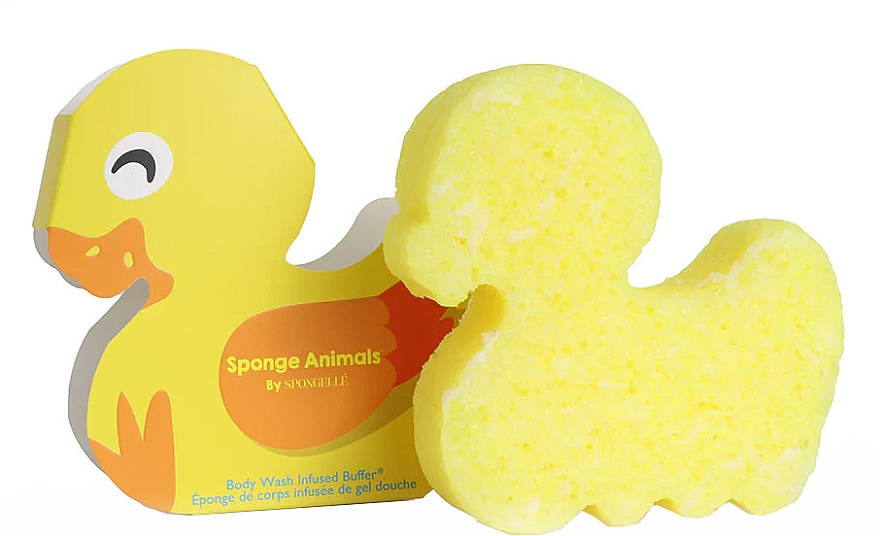 Badeschwamm für Babys Ente - Spongelle Animals Sponge Duck Body Wash Infused Buffer — Bild N1