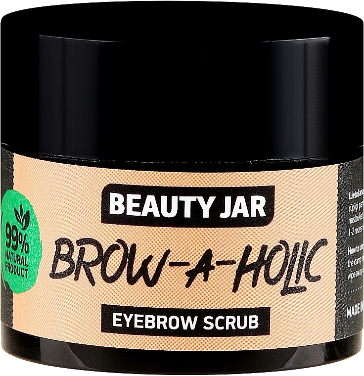 Augenbrauenpeeling mit Bambuspuder, Rizinusöl und Vitamin E - Beauty Jar Brow-A-Holic Eyebrow Scrub — Bild N2