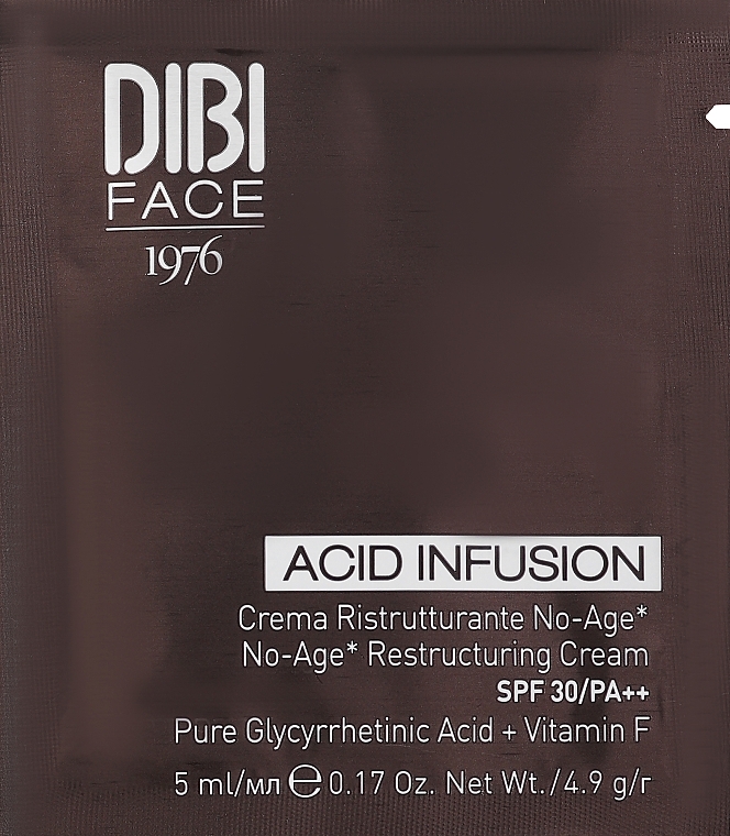 GESCHENK! Restrukturierende Anti-Aging-Gesichtscreme - DIBI Milano Acid Infusion No-Age Restructuring Cream SPF30 (Probe)  — Bild N1