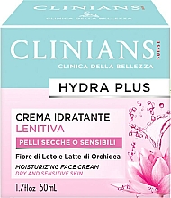 Feuchtigkeitsspendende Gesichtscreme für trockene und empfindliche Haut - Clinians Hydra Plus Moisturizing Face Cream — Bild N1