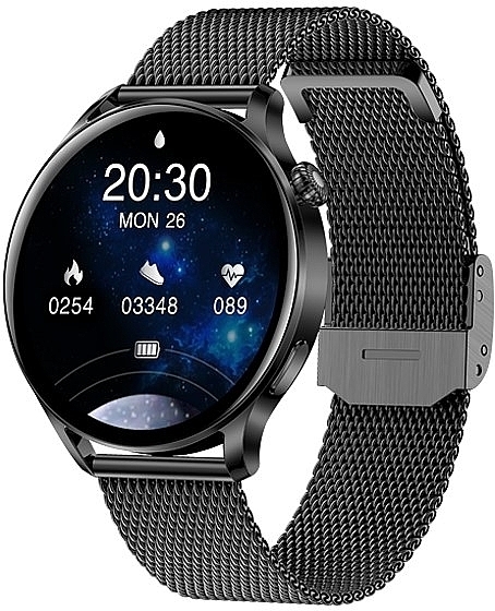 Smartwatch schwarzer Stahl - Garett Smartwatch Lady Elegance RT  — Bild N3