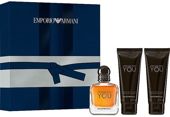 Giorgio Armani Emporio Armani Stronger With You - Duftset (Eau de Toilette 50ml + Duschgel 2x75ml)  — Bild N1