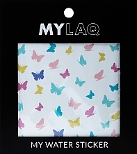 Düfte, Parfümerie und Kosmetik Dekorative Nagelsticker bunte Schmetterlinge - MylaQ