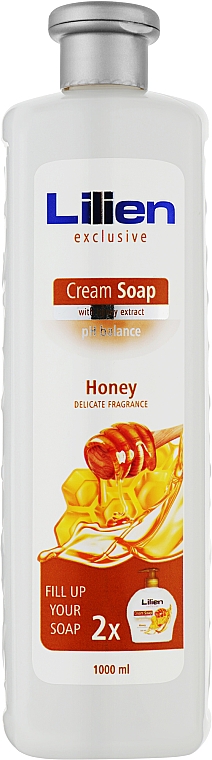 Flüssige Cremeseife "Honig und Propolis" - Lilien Honey & Propolis Cream Soap (Nachfüller) — Bild N1