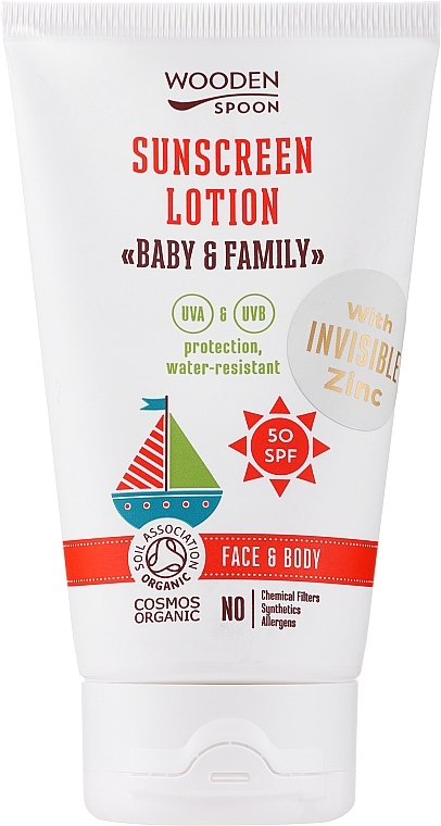 Sonnenschützende Körper- und Gesichtslotion für Babys und Erwachsene SPF 50 - Wooden Spoon Baby & Family Milk SPF50 — Bild N2