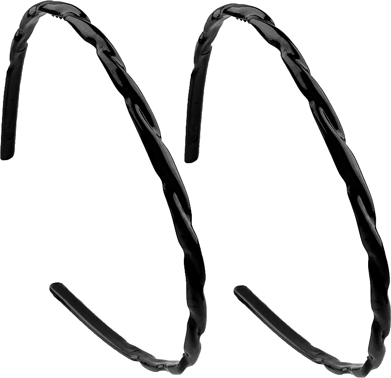 Haarreif Curl klein 2 St. schwarz - Titania — Bild N1