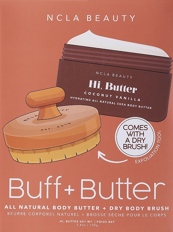 Set - NCLA Beauty Coconut Vanilla ( Körperbutter/100 g + Körperbürste/1 St.) — Bild N1