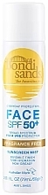 Parfümfreies Sonnenschutzspray für das Gesicht - Bondi Sands Fragrance Free SPF50+ Face Mist — Bild N1