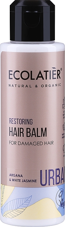 Regenerierende Haarspülung mit Argan und weißem Jasmin für strapaziertes Haar - Ecolatier Urban Hair Balm — Bild N1