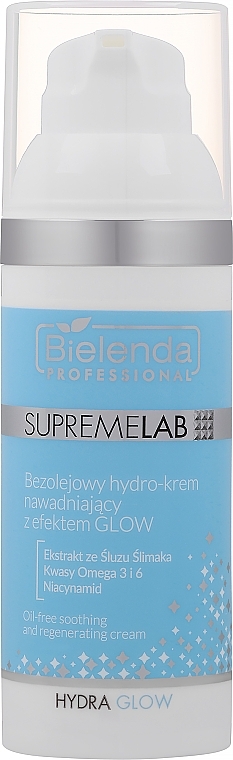 Ölfreie feuchtigkeitsspendende Hydrocreme für strahlende Gesichtshaut - Bielenda Professional SupremeLab Hydra Glow — Bild N1