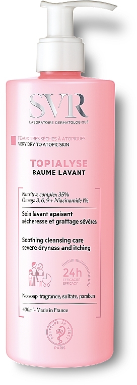 Reinigender Gesichts- und Körperbalsam für sehr trockene und atopische Haut - SVR Topialyse Baume Lavant — Bild N3