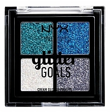 Cremiges Glitter Quartett - NYX Professional Makeup Glitter Goals Cream Quad Palette — Bild N1