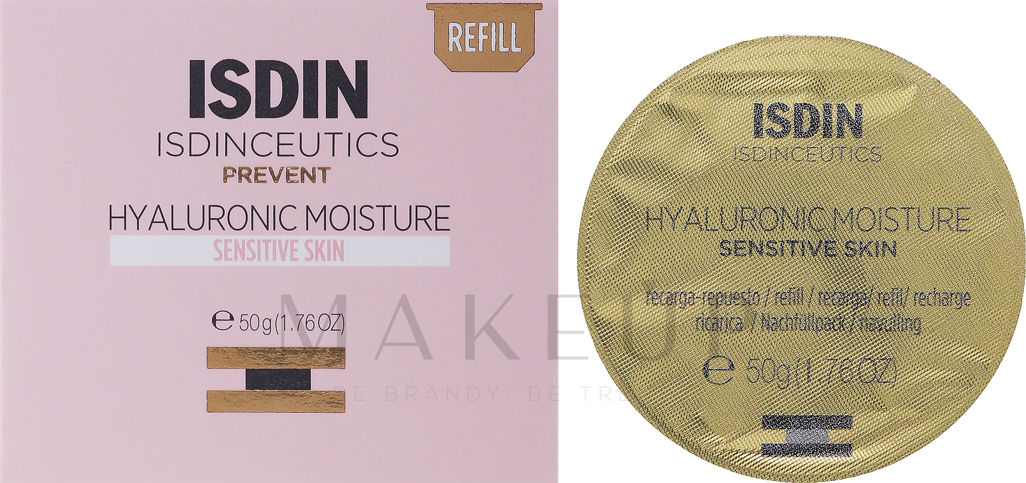 Creme für empfindliche Haut - Isdin Isdinceutics Hyaluronic Moisture (Refill)  — Bild 50 ml