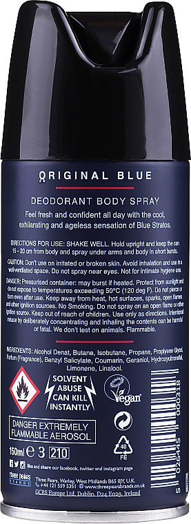Parfums Bleu Blue Stratos Original Blue - Deospray — Foto N2