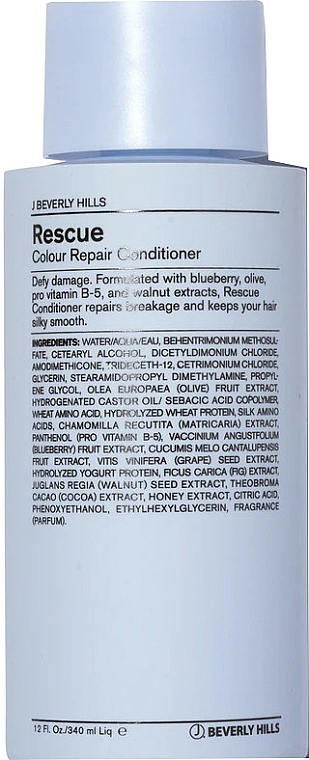 Regenerierende Haarspülung mit Blaubeere, Olive, Provitamin B5 und Walnuss-Extrakt - J Beverly Hills Rescue Colour Repair Conditioner — Bild N1