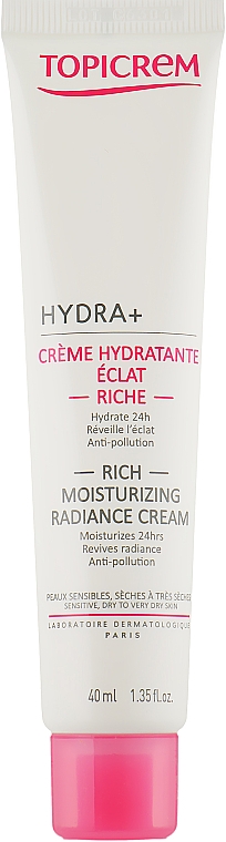 Reichhaltige und strahlende Feuchtigkeitscreme - Topicrem Hydra + Rich Moisturizing Radiance Cream — Bild N1
