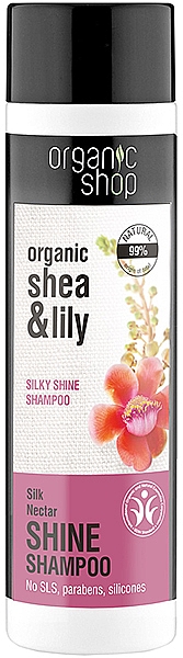 Glanzgebendes Shampoo mit Bio Sheabutter & Seerosenextrakt - Organic Shop Organic Shea and Silk Shine Shampoo
