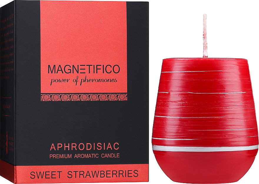 Duftkerze süße Erdbeere - Magnetifico Aphrodisiac Premium Aromatic Candle Sweet Strawberies — Bild N2