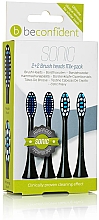 Ersatzkopf für elektrische Zahnbürste schwarz 4 St. - Beconfident Sonic Toothbrush Heads Mix-Pack Black — Bild N1