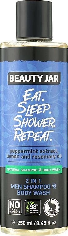 2in1 Shampoo-Duschgel - Beauty Jar Eat. Sleep. Shower. Repeat Natural Shampoo & Body Wash — Bild N1