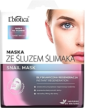Düfte, Parfümerie und Kosmetik Regenerierende Anti-Aging Tuchmaske für das Gesicht mit Schneckenschleim - L'biotica Home Spa