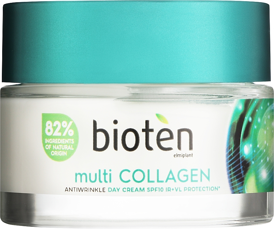 Anti-Falten Tagescreme für das Gesicht mit Multikollagen SPF 10 - Bioten Multi Collagen — Bild N1