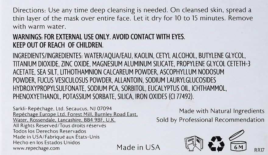 Erfrischende reinigende und seboregulierende Gesichtsmaske mit Seeschlamm - Repechage Hydra Medic Sea Mud Perfecting Mask — Bild N3
