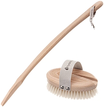 Naturbürste mit abnehmbarem Griff - Hydrea London Natural Bristle Body Brush With Detachable Handle — Bild N3