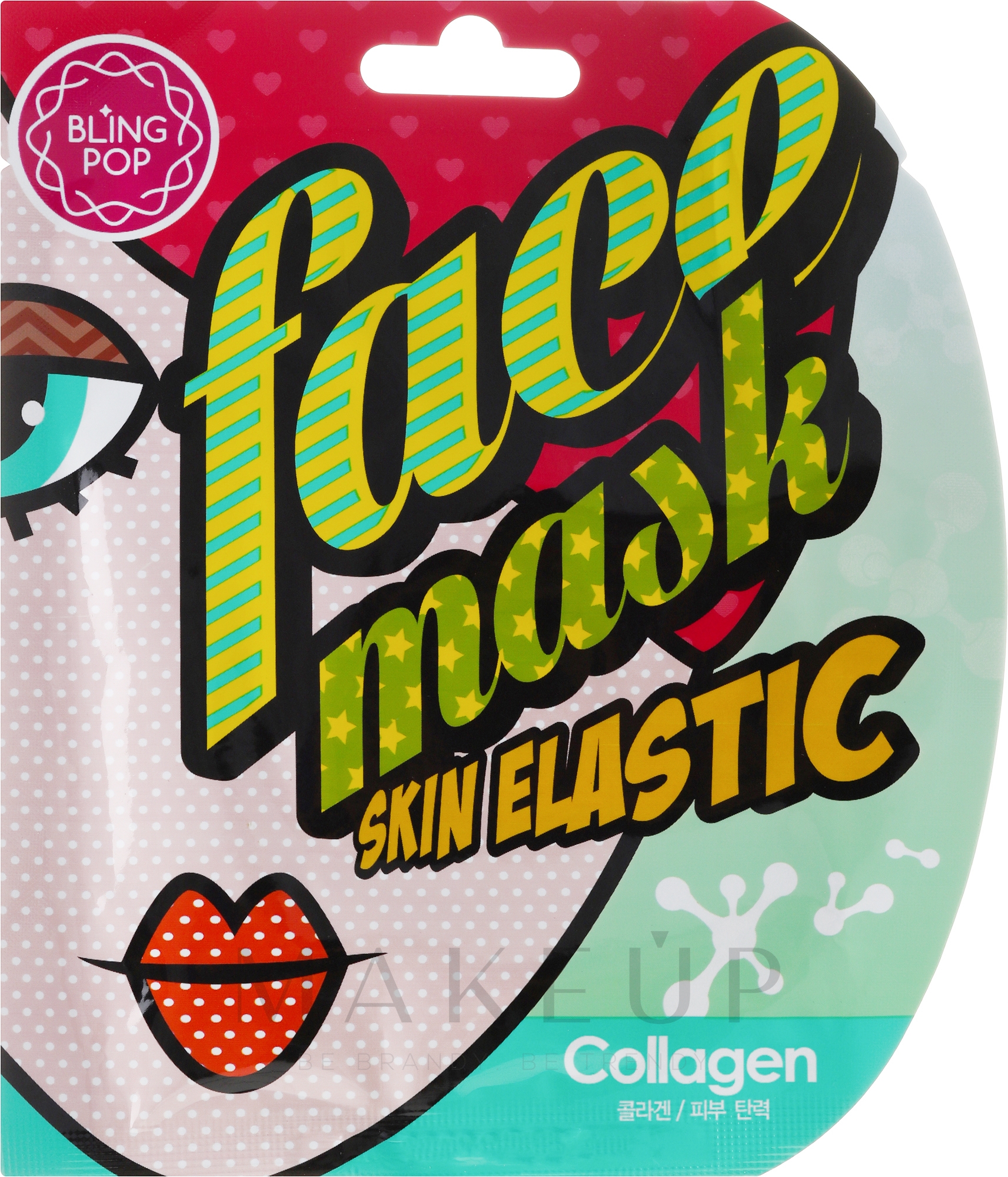 Gel-Maske für das Gesicht mit Kollagen - Bling Pop Collagen Skin Elastic Face Mask — Bild 25 ml