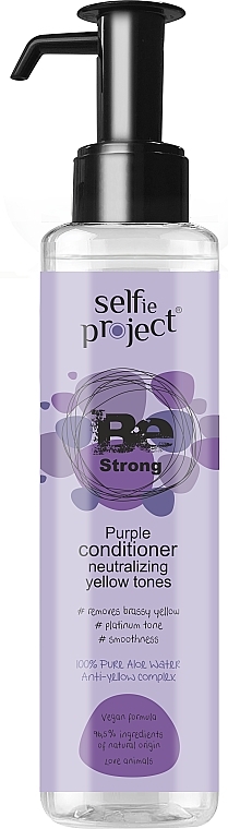 Silberspülung für blondes Haar - Maurisse Selfie Project Be Strong Purple Conditioner — Bild N1