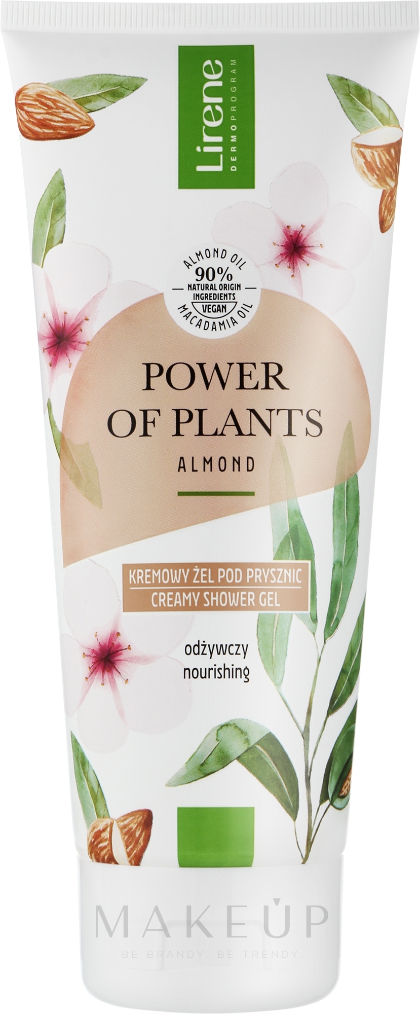 Pflegendes Creme-Duschgel - Lirene Power Of Plants Migdal Nourishing Creamy Shower Gel — Bild 200 ml