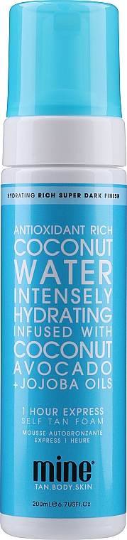 Feuchtigkeitsspendender Selbstbräunungsschaum mit Antioxidantien und Kokos-Extrakt - MineTan 1 Hour Tan Coconut Water Self Tan Foam — Bild N1