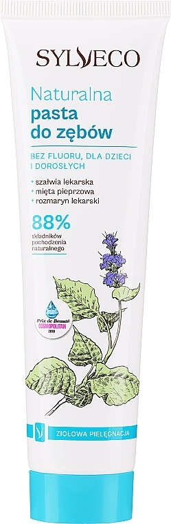 Natürliche fluoridfreie Zahnpasta mit Kräuter-Extrakten - Sylveco Natural Toothpaste — Bild N1