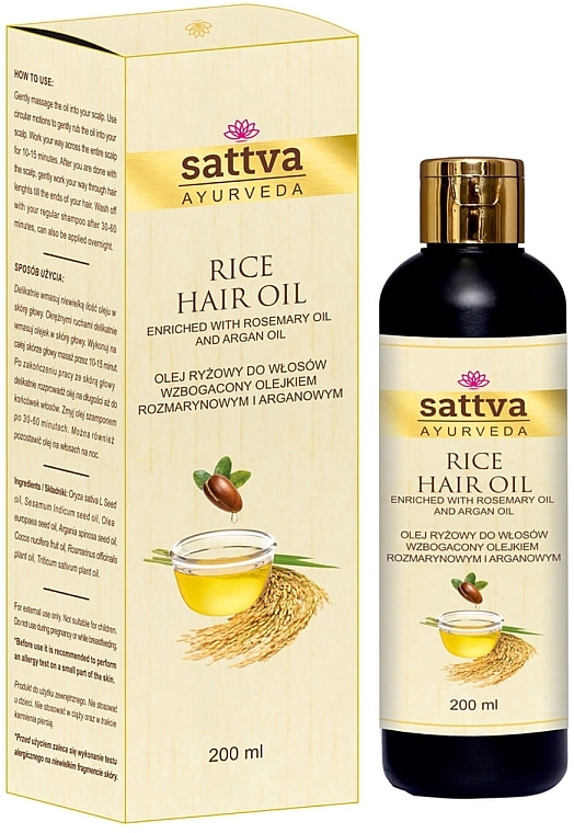 Haaröl aus fermentiertem Reis - Sattva Rice Hair Oil — Bild N1