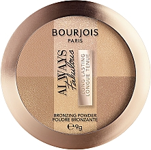 Düfte, Parfümerie und Kosmetik Langanhaltender Bronzierpuder für das Gesicht - Bourjois Always Fabulous Bronzer