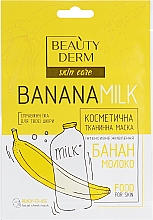 Düfte, Parfümerie und Kosmetik Tuchmaske mit Banane und Milch - Beauty Derm Banana Milk Face Mask