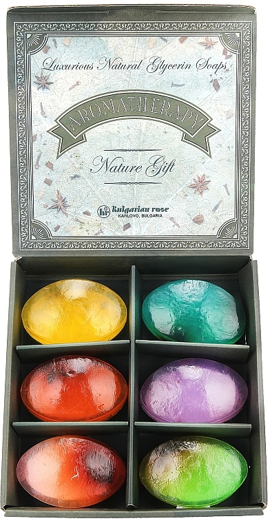 Glycerinseifen Geschenkset 6 St. - Bulgarian Rose Aromatherapy Nature Soap (6x90g) — Bild N2