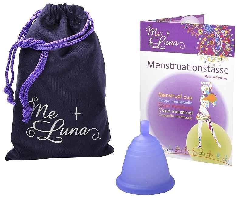 Menstruationstasse Größe M dunkelviolett - MeLuna Sport Shorty Menstrual Cup Ball — Bild N1