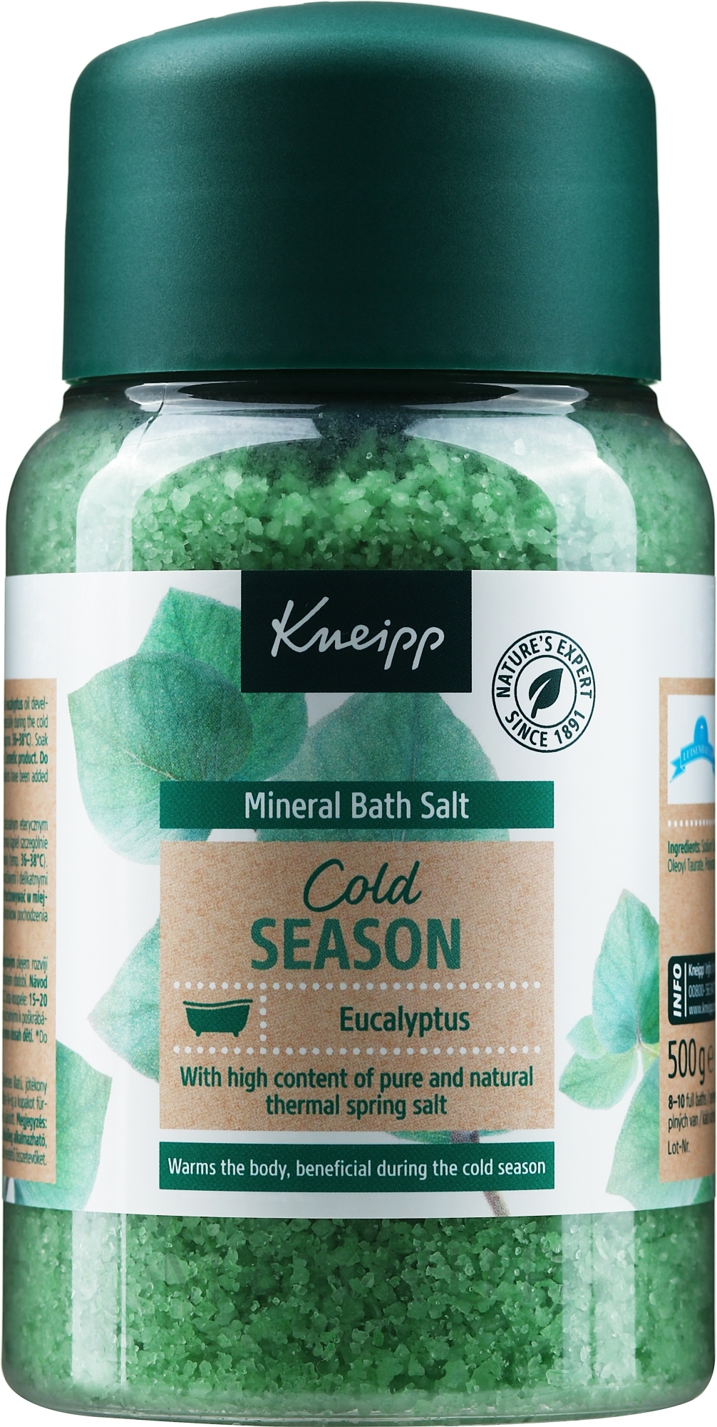 Badekristalle mit ätherischem Eukalyptusöl - Kneipp Eucalyptus Bath Crystals Salt — Bild 500 g