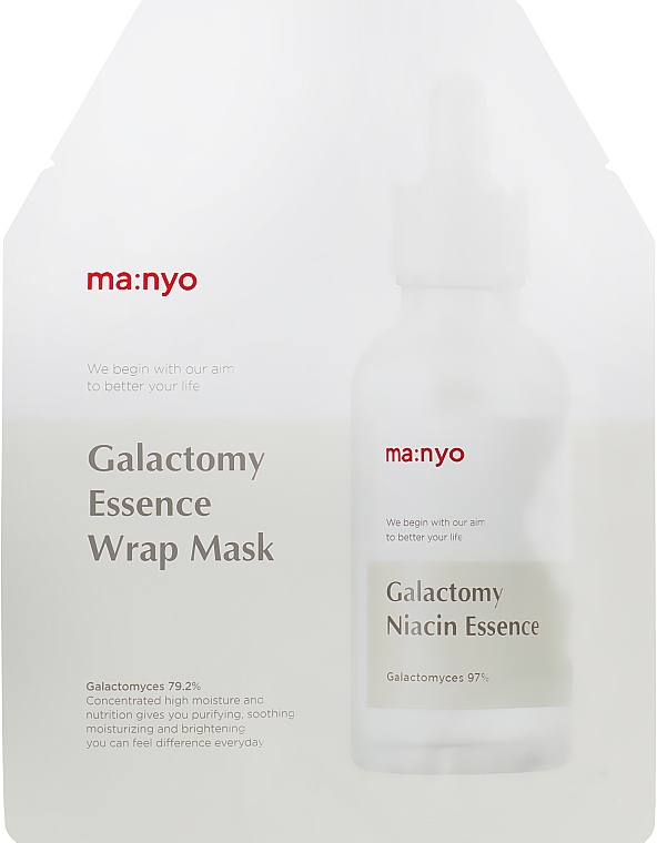 Hydrogel-Gesichtsmaske mit Galaktomyces für Problemhaut - Manyo Galactomy Essence Wrap Mask — Bild N1