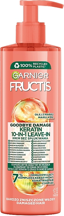 10in1 Kräftigende Haarkur für strapaziertes Haar - Garnier Fructis Goodbye Damage 10in1 — Bild N1