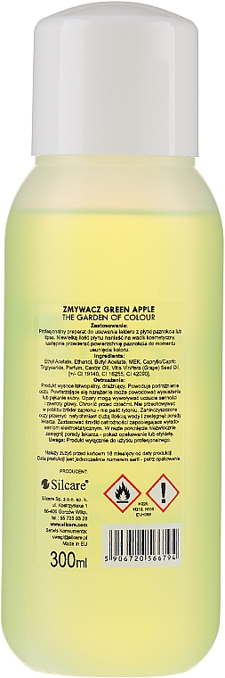 Acetonfreier Nagellackentferner mit grünem Apfelduft - Silcare The Garden Of Colour Polish Remover Green Apple — Bild N2