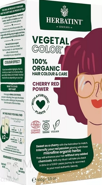 Henna für Haare - Herbatint Vegetal Color Power — Bild Cherry Red