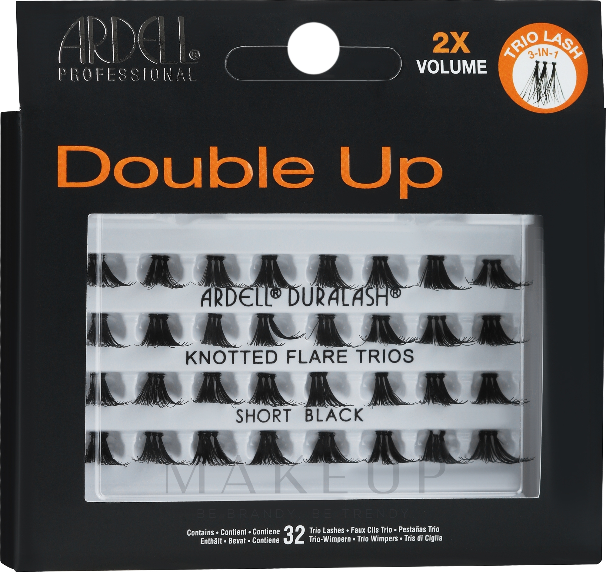 Wimpernbüschel-Set - Ardell Double Up Knotted Flare Trios Short Black — Foto 32 St.