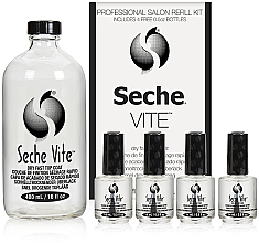 Set - Seche Vite Professional Salon Refill Kit (top coat/480ml + top coat/4x14ml) — Bild N1