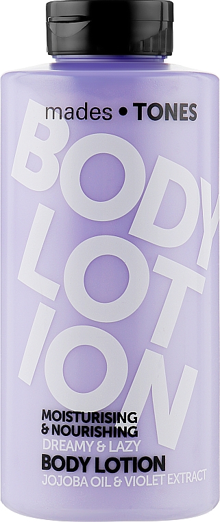Pflegende Körperlotion mit Jojobaöl und Veilchenextrakt - Mades Cosmetics Tones Body Lotion Dreamy&Lazy — Bild N1